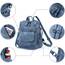 Puwuzixi Frauen Rucksack Wasserdicht Anti-Diebstahl Leichtgewicht PU Mode Reisen Mehrzweck Cabrio Geldbörse Umhängetasche Handtasche Rucksack（Blue）