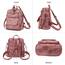 Puwuzixi Frauen Rucksack Wasserdicht Anti-Diebstahl Leichtgewicht PU Mode Reisen Mehrzweck Cabrio Geldbörse Umhängetasche Handtasche Rucksack（Pink）