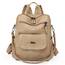 Puwuzixi Frauen Rucksack Wasserdicht Anti-Diebstahl Leichtgewicht PU Mode Reisen Mehrzweck Cabrio Geldbörse Umhängetasche Handtasche Rucksack（Kakhi）