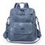 Puwuzixi Frauen Rucksack Wasserdicht Anti-Diebstahl Leichtgewicht PU Mode Reisen Mehrzweck Cabrio Geldbörse Umhängetasche Handtasche Rucksack（Blue）