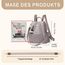 Eshow Rucksack Damen Klein, Anti-Diebstahl Kleiner Cityrucksack Tagesrucksack Elegant, 3 in 1 Rucksackhandtasche für Mädchen und Frauen, Rucksacktasche Modern für Pendeln Schule Arbeit Reise Grau