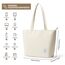 KALIDI Wasserdichte Tote Bag mit Reißverschluss – Leichte Shopper Schulter Tasche für Arbeit Uni,Beige
