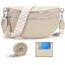 LANXINGLUO bauchtasche damen beige umhängetasche damen mittelgroß crossbody bag Mit Kreditkartenfach und 2 Schultergurten bags for women