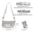 LANXINGLUO Bauchtasche Damen umhängetasche Damen mittelgroß Crossbody Bag Mit Kreditkartenfach und 2 Schultergurten Bags for Women hellgrau