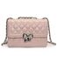 Travistar Kleine Handtasche Damen Umhängetasche Damen Klein Tasche Niedlich Schultertasche Gesteppt PU Leder Crossbody Bag für Mädchen Frauen mit Kette Schulterriemen, Rosa