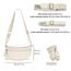 LANXINGLUO Bauchtasche Damen beige umhängetasche Damen mittelgroß Crossbody Bag Mit Kreditkartenfach und 2 Schultergurten Bags for Women