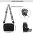 TIAASTAP Damen Umhängetasche Klein Leder Handtasche Crossbody Bag Crossbag Schultertasche Damen Tasche Moderne Taschen mit breitem Schultergurt und 3 Fächern