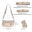 LANXINGLUO Bauchtasche Damen umhängetasche Damen mittelgroß Crossbody Bag Mit Kreditkartenfach und 2 Schultergurten Bags for Women hellkhaki