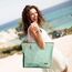 Lekespring Strandtasche Damen Groß mit Reißverschluss, Badetasche XXL Familie Saunatasche Reisetasche Beach Tote Bag für Strand Reisen Einkaufen u.Sport (Grünes Blatt)