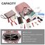 LOVEVOOK Rucksack Damen Klein, Kleiner Rucksacks Damen Cityrucksack Mini Rucksacktasche Elegant Handtasche Schultertasche, Wasserdicht Laptop Rucksack 13,3 Zoll, Grau Rosa