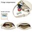 LANXINGLUO Bauchtasche Damen beige umhängetasche Damen mittelgroß Crossbody Bag Mit Kreditkartenfach und 2 Schultergurten Bags for Women