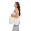 KALIDI Wasserdichte Tote Bag mit Reißverschluss – Leichte Shopper Schulter Tasche für Arbeit Uni,Beige
