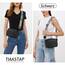 TIAASTAP Damen Umhängetasche Klein Leder Handtasche Crossbody Bag Crossbag Schultertasche Damen Tasche Moderne Taschen mit breitem Schultergurt und 3 Fächern