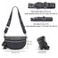 LANXINGLUO bauchtasche damen grau umhängetasche damen mittelgroß crossbody bag Mit Kreditkartenfach und 2 Schultergurten bags for women