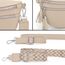 LANXINGLUO Bauchtasche Damen umhängetasche Damen mittelgroß Crossbody Bag Mit Kreditkartenfach und 2 Schultergurten Bags for Women hellkhaki