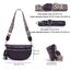 LANXINGLUO bauchtasche damen Lila umhängetasche damen mittelgroß crossbody bag Mit Kreditkartenfach und 2 Schultergurten bags for women