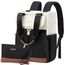 LOVEVOOK Rucksack Damen Groß, Laptop Rucksäcke Schulrucksack Teenager, Schultasche Arbeitstasche Handtasche 2 in 1, 15,6 Zoll Lehrertasche Tagesrucksäcke für Reise Uni Business, Beige Schwarz Braun