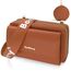 HNOOM Handytasche zum Umhängen Kleine Handy Umhängetasche Damen PU Leder Handytasche mit Geldbörse zum Umhängen Crossbody Schultertasche mit Kartenfächer, Verstellbarem Schultergurt (Braun)