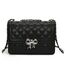 Travistar Kleine Handtasche Damen Umhängetasche Damen Klein Tasche Niedlich Schultertasche Gesteppt PU Leder Crossbody Bag für Mädchen Frauen mit Kette Schulterriemen, Schwarz