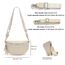 LANXINGLUO bauchtasche damen beige umhängetasche damen mittelgroß crossbody bag Mit Kreditkartenfach und 2 Schultergurten bags for women