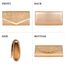 OSDUE Kettentasche, Clutch Damen, Glitzer Abendtasche, Elegante Envelope Tasche Kettentasche Schultertaschen für Hochzeit Party Freizeit Date