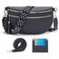 LANXINGLUO bauchtasche damen grau umhängetasche damen mittelgroß crossbody bag Mit Kreditkartenfach und 2 Schultergurten bags for women