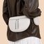 BROTOU Bauchtasche Umhängetasche Crossbody Bag Damen Leder, mit 2 Breitem Schultergurt Kartenhalter Taschen Moon Bag Gürteltasche Damen