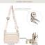 TIAASTAP Damen Umhängetasche Klein Leder Handtasche Crossbody Bag Crossbag Schultertasche Damen Tasche Moderne Taschen mit breitem Schultergurt und 3 Fächern