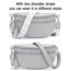 LANXINGLUO Bauchtasche Damen umhängetasche Damen mittelgroß Crossbody Bag Mit Kreditkartenfach und 2 Schultergurten Bags for Women hellgrau