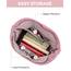 Prite Shopper Tasche Damen Groß Cord Tasche Tote Bag mit Verstellbarem Schultergurt für College Schule Arbeit Reisen Einkaufen（Rosa）