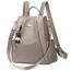 Eshow Rucksack Damen Klein, Anti-Diebstahl Kleiner Cityrucksack Tagesrucksack Elegant, 3 in 1 Rucksackhandtasche für Mädchen und Frauen, Rucksacktasche Modern für Pendeln Schule Arbeit Reise Grau