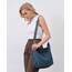 Prite Shopper Tasche Damen Groß Cord Tasche Tote Bag mit Verstellbarem Schultergurt für College Schule Arbeit Reisen Einkaufen（Blau）