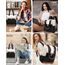 LOVEVOOK Rucksack Damen Groß, Laptop Rucksäcke Schulrucksack Teenager, Schultasche Arbeitstasche Handtasche 2 in 1, 15,6 Zoll Lehrertasche Tagesrucksäcke für Reise Uni Business, Beige Schwarz Braun