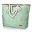 Lekespring Strandtasche Damen Groß mit Reißverschluss, Badetasche XXL Familie Saunatasche Reisetasche Beach Tote Bag für Strand Reisen Einkaufen u.Sport (Grünes Blatt)