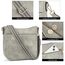 BOSTANTEN Handtasche Damen Mittelgroß Umhängetasche Crossbody Bags Leder Schultertasche für Frauen Shopper Tasche mit Verstellbarem Farbigem Riemen Grau