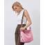 Prite Shopper Tasche Damen Groß Cord Tasche Tote Bag mit Verstellbarem Schultergurt für College Schule Arbeit Reisen Einkaufen（Rosa）