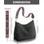 Prite Shopper Tasche Damen Groß Cord Tasche Tote Bag mit Verstellbarem Schultergurt für College Schule Arbeit Reisen Einkaufen（Grau）