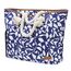 Lekespring Strandtasche Damen Groß mit Reißverschluss, Badetasche XXL Familie Saunatasche Reisetasche Beach Tote Bag für Strand Reisen Einkaufen u.Sport (Blau und Weiß)