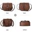 AFKOMST Crossbody-Tasche für Damen, kleine Umhängetasche, Vintage-Sattelhandtaschen, veganes Leder, Brown5, Small