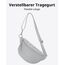 Expatrié Bauchtasche Damen Grau - Alice Small - Gürteltasche für Festival, Reisen & Alltag aus Veganem Leder - Brusttasche Stylisch - Wasserabweisend