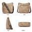 BOSTANTEN Handtasche Damen Mittelgroß Umhängetasche Crossbody Bags Leder Schultertasche für Frauen Shopper Tasche mit Verstellbarem Farbigem Riemen Zimt Hellbraun