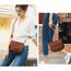 AFKOMST Umhängetasche für Damen Kleiner Beutel und Schultertasche Vintage Sattel Handtaschen Veganes Leder, Small