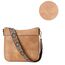 BOSTANTEN Handtasche Damen Mittelgroß Umhängetasche Crossbody Bags Leder Schultertasche für Frauen Shopper Tasche mit Verstellbarem Farbigem Riemen Hellbraun