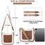 BOSTANTEN umhängetasche damen mittelgroß Handtaschen damen-schultertaschen aus PU Leder shopper tasche für Frauen Hobo Crossbody Bags mit verstellbarem Farbigem Riemen Beige Braun