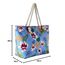 DonDon große Strandtasche XXL mit Reißverschluss - Umhängetasche Damen - große Badetasche für Urlaub vielseitige Shopper Tasche Damen für Strand Urlaub Must Haves Beach bag - Blumenpracht