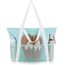 HOMESPON Strandtasche Damen mit Reißverschluss Große Wasserdicht Mesh Badetasche Familie Faltbar Beach Tote Bag Shopper