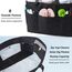 KALIDI Mesh Strandtasche XXL Familie, Strandtasche mit Reißverschluss Shopper Damen Groß Badetasche, Beach Bag Einkaufstaschen für Reisen Einkaufen und Alltag (Schwarz-XXXL)
