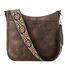BOSTANTEN Handtasche Damen Mittelgroß Umhängetasche Crossbody Bags Leder Schultertasche für Frauen Shopper Tasche mit Verstellbarem Farbigem Riemen Kaffee