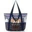 HOMESPON Strandtasche Damen mit Reißverschluss Große Wasserdicht Mesh Badetasche Familie Faltbar Beach Tote Bag Shopper