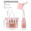 HOMESPON Strandtasche Damen mit Reißverschluss Große Wasserdicht Mesh Badetasche Familie Faltbar Beach Tote Bag Shopper